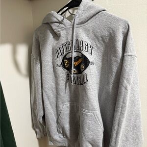 Gildan Gray Pittsburgh Football Hoodie